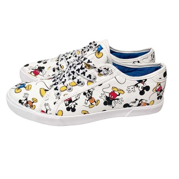 Disney Shoes - Disney Canvas Shoes for Women - Fantastic 5 - Mickey Mouse White Sneaker Size 9